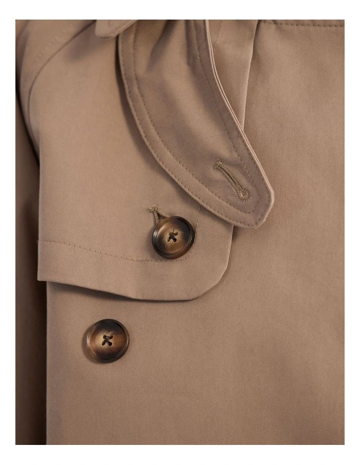 Annalise Crop Trench Jacket in Mocha image 6