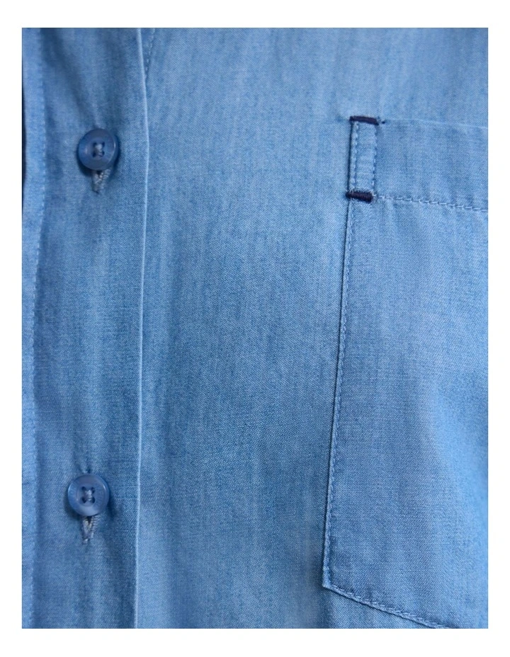 Demi Denim Shirt in Blue image 6