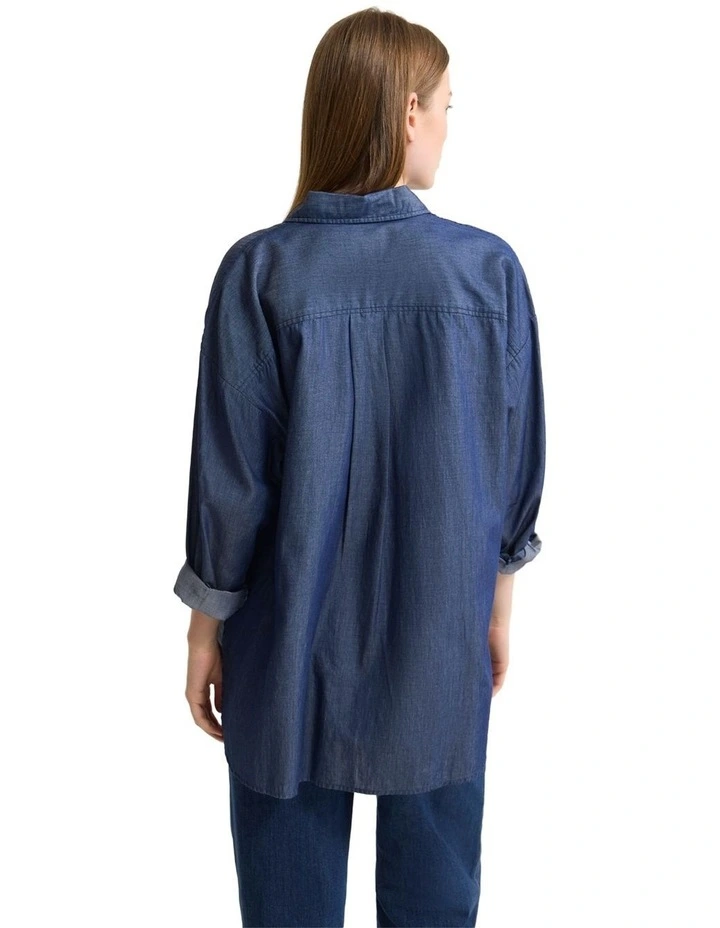 Demi Denim Wash Shirt in Indigo image 2