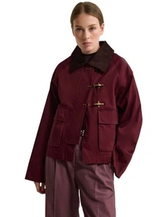 Carmen Barn Jacket in Burgandy