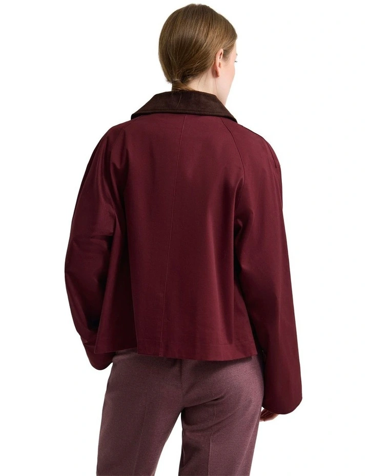 Carmen Barn Jacket in Burgandy image 2