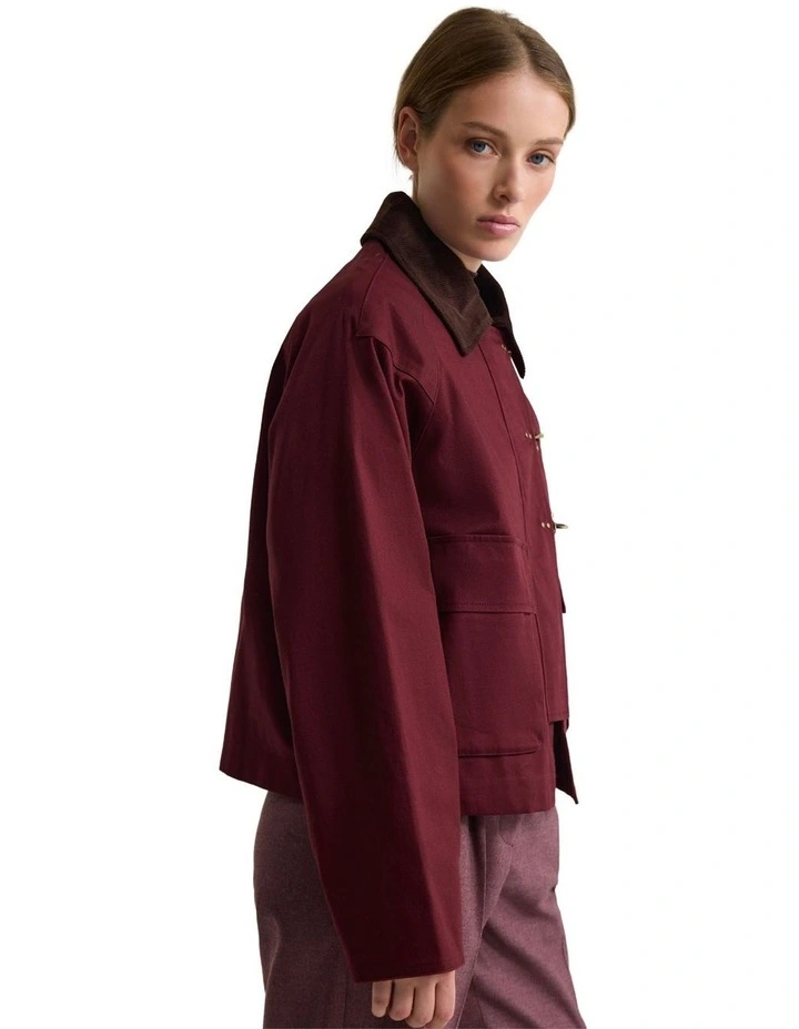 Carmen Barn Jacket in Burgandy image 3