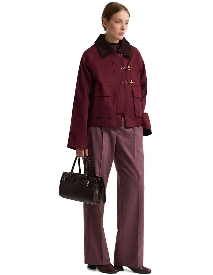 Carmen Barn Jacket in Burgandy image 5