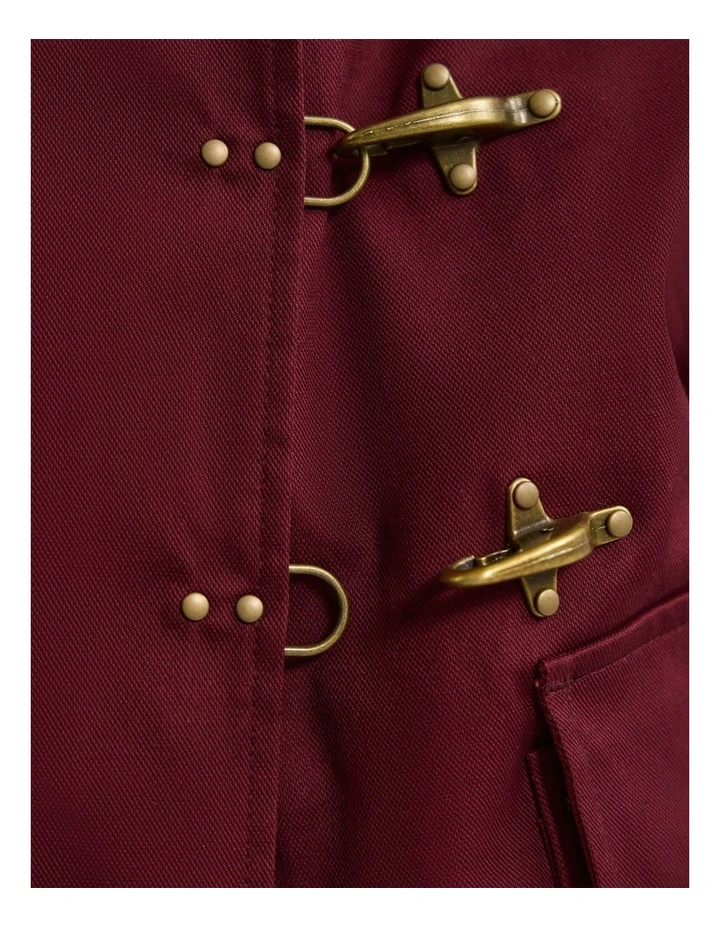 Carmen Barn Jacket in Burgandy image 6