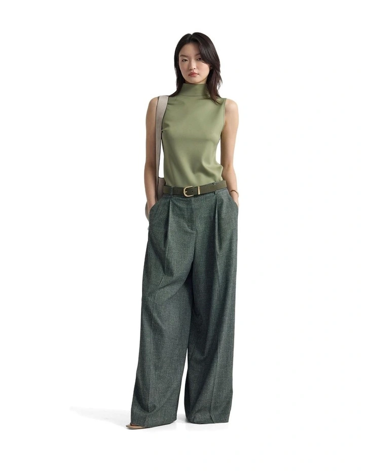 Laura Stretch Knit Top in Olive image 5