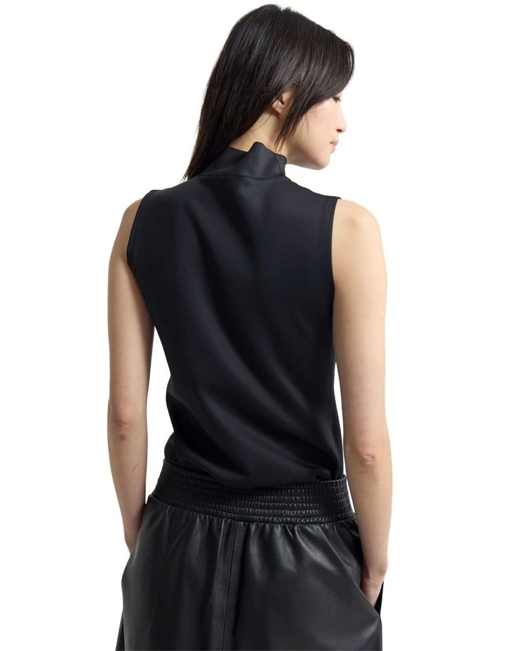 Laura Stretch Knit Top in Black image 2