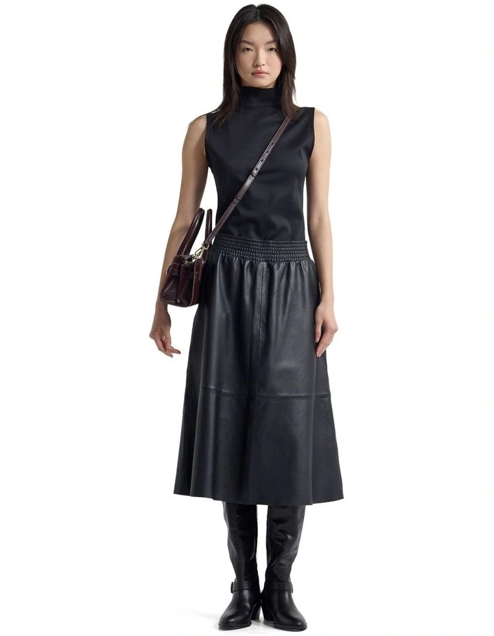 Laura Stretch Knit Top in Black image 5