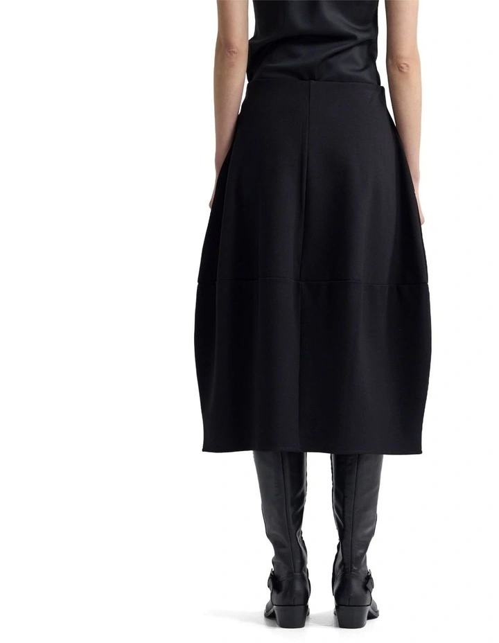 Sybil Stretch Knit Skirt in Black image 2