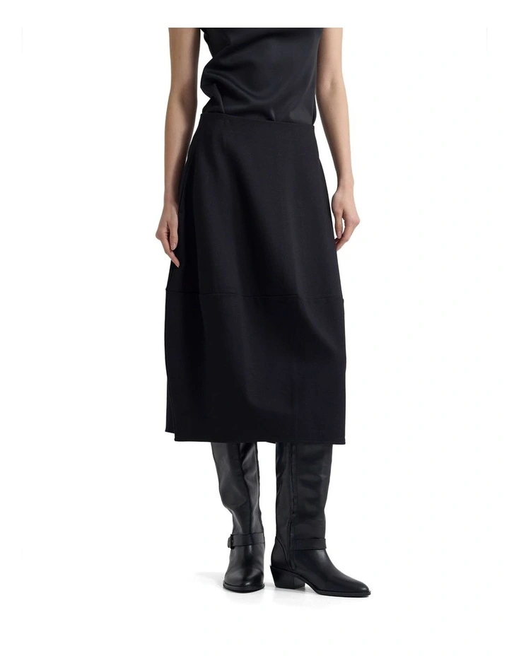 Sybil Stretch Knit Skirt in Black image 5