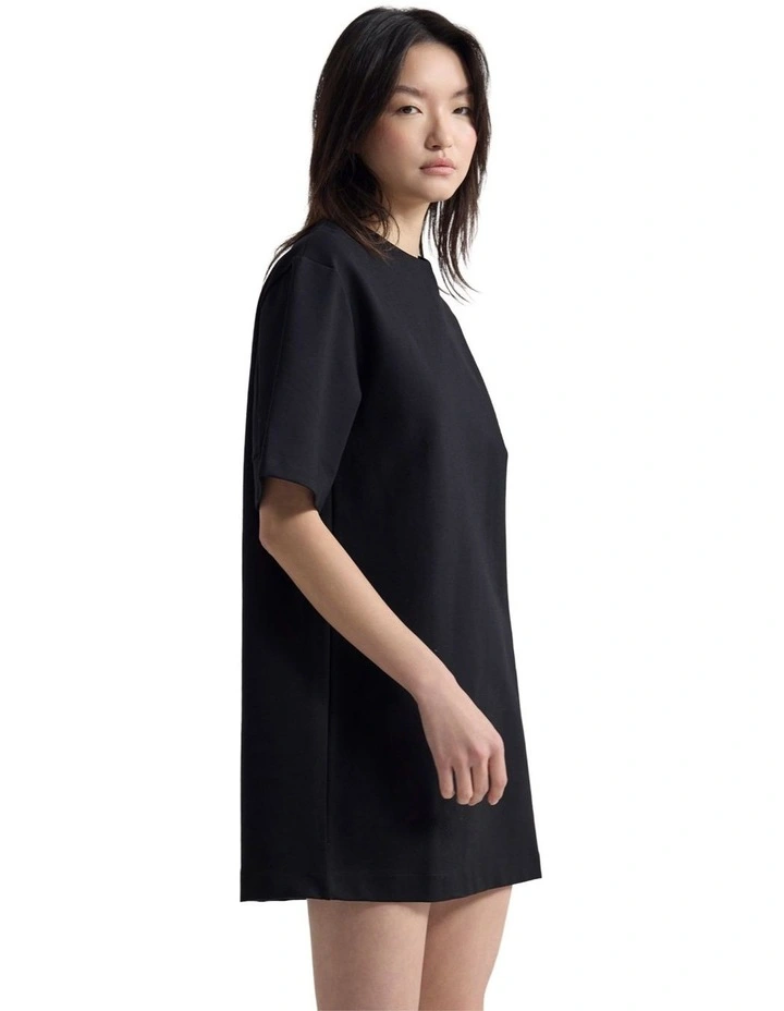 Miranda Stretch Knit Ponti Dress in Black image 3