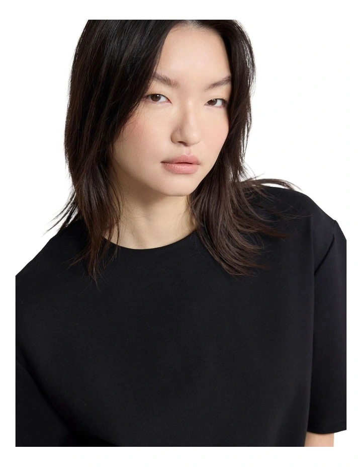 Miranda Stretch Knit Ponti Dress in Black image 4