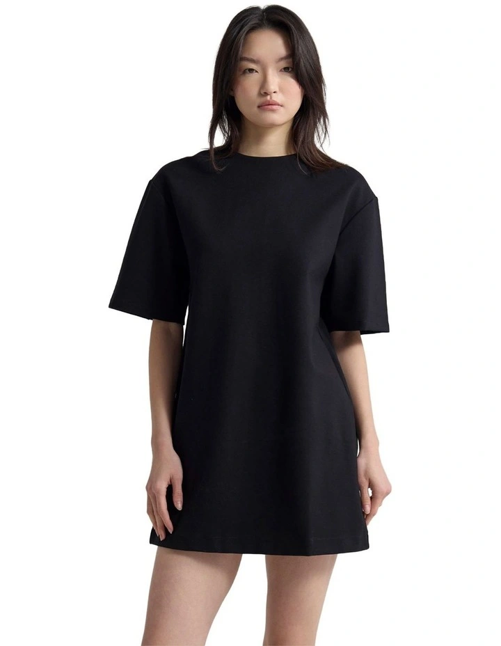 Miranda Stretch Knit Ponti Dress in Black image 5