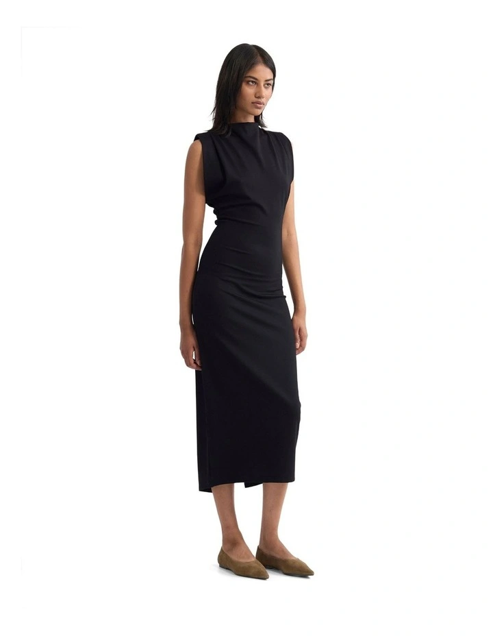 Genevieve Ponti Dress in Black image 3