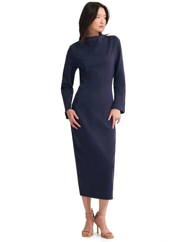 Rebecca Ponti Long Sleeve Dress in Ink image 5