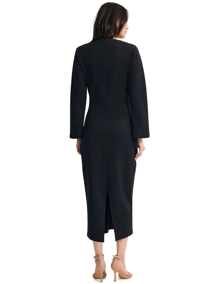 Rebecca Ponti Long Sleeve Dress in Black image 2