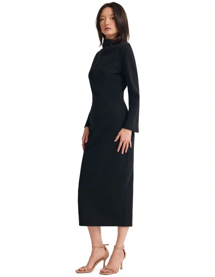 Rebecca Ponti Long Sleeve Dress in Black image 3