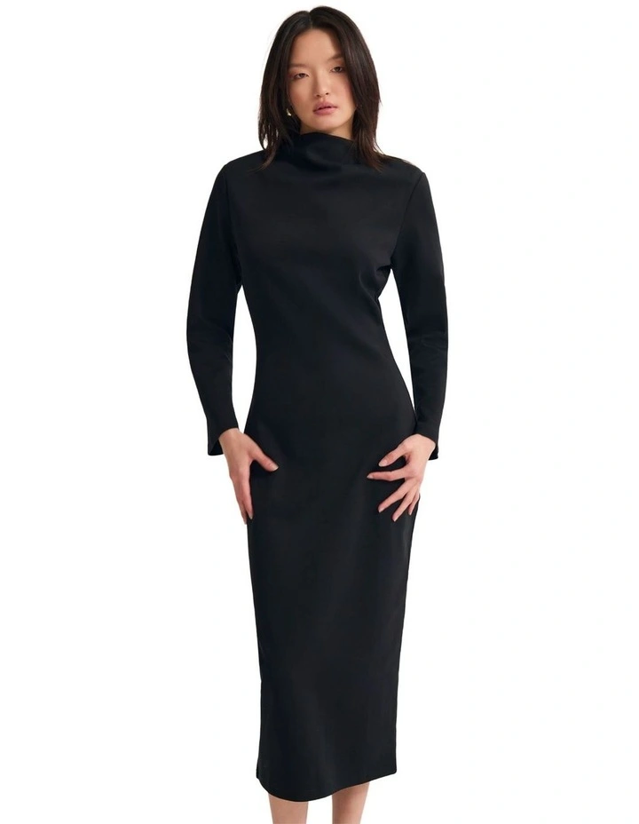 Rebecca Ponti Long Sleeve Dress in Black image 5