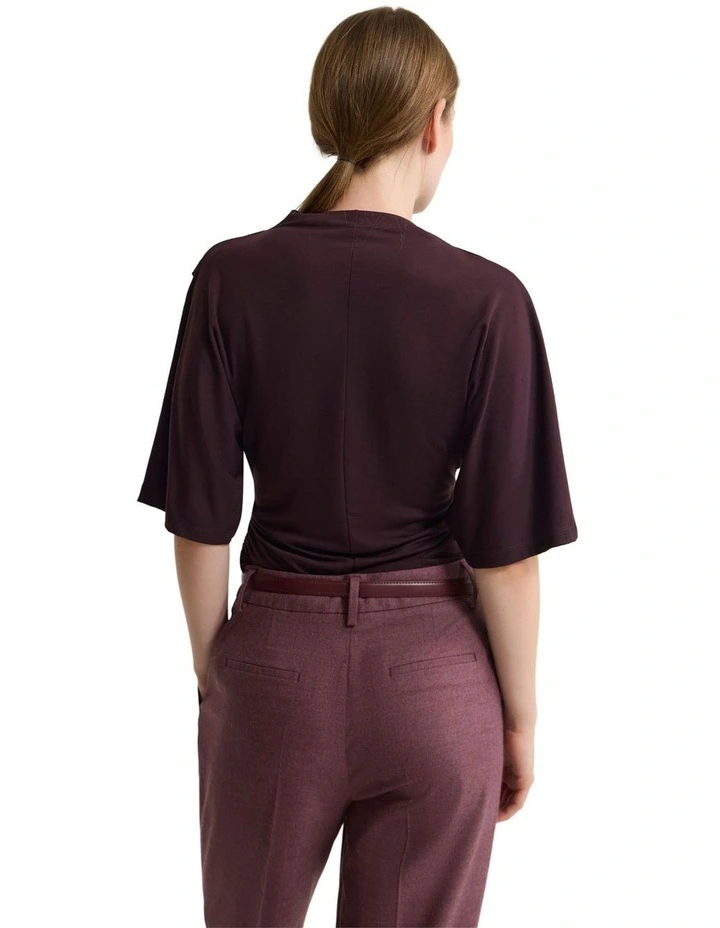 Rosie Stretch Jersey Top in Cocoberry image 2