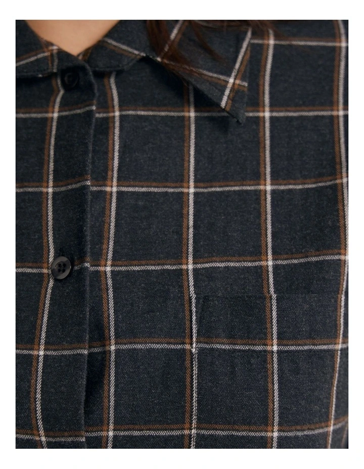 Hailey Checked Shirt in Charcoal image 6