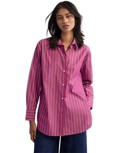 Hailey Oversized Shirt in Plum