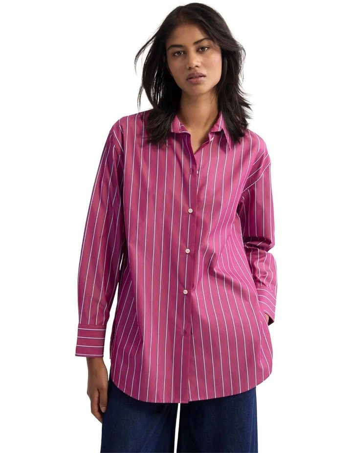 Hailey Oversized Shirt in Plum image 1