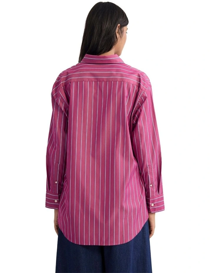 Hailey Oversized Shirt in Plum image 2