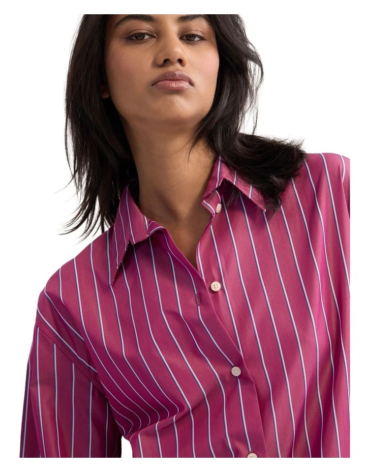 Hailey Oversized Shirt in Plum image 4