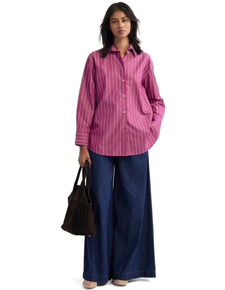 Hailey Oversized Shirt in Plum image 5