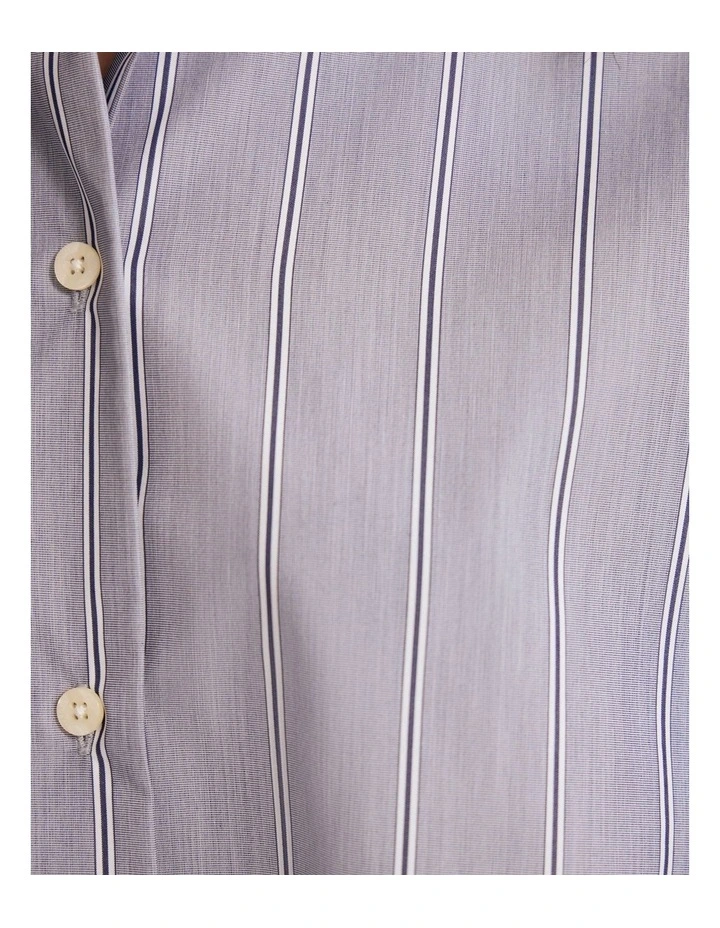 Hailey Stripe Oversized Shirt in Navy image 6