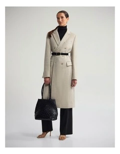 Lily Wool Blend Coat in Oatmeal