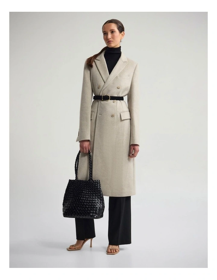 Lily Wool Blend Coat in Oatmeal image 1