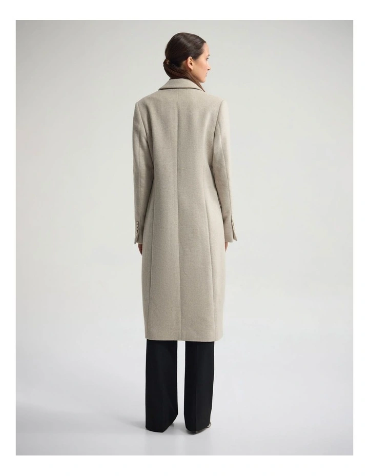 Lily Wool Blend Coat in Oatmeal image 2