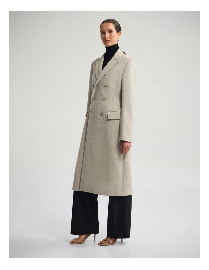 Lily Wool Blend Coat in Oatmeal image 3