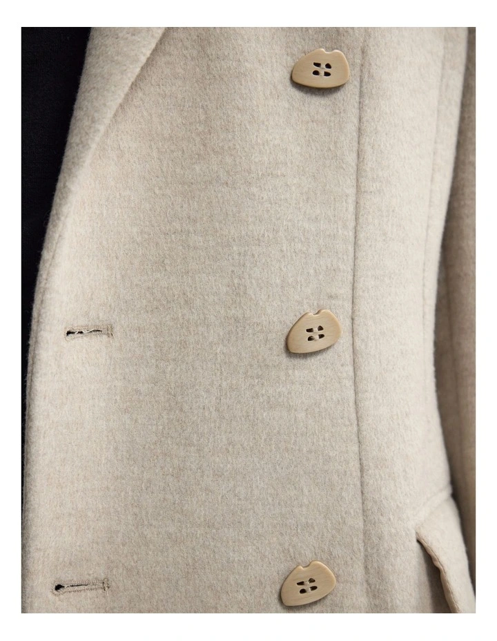 Lily Wool Blend Coat in Oatmeal image 6
