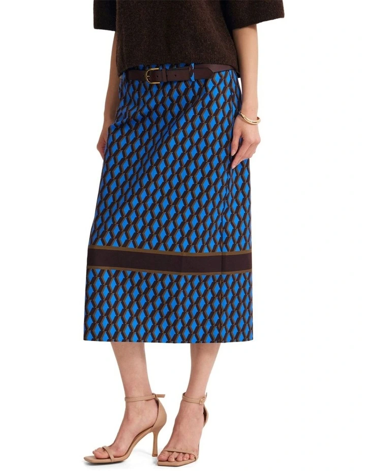 Nora Stretch Midi Skirt in Multi image 3