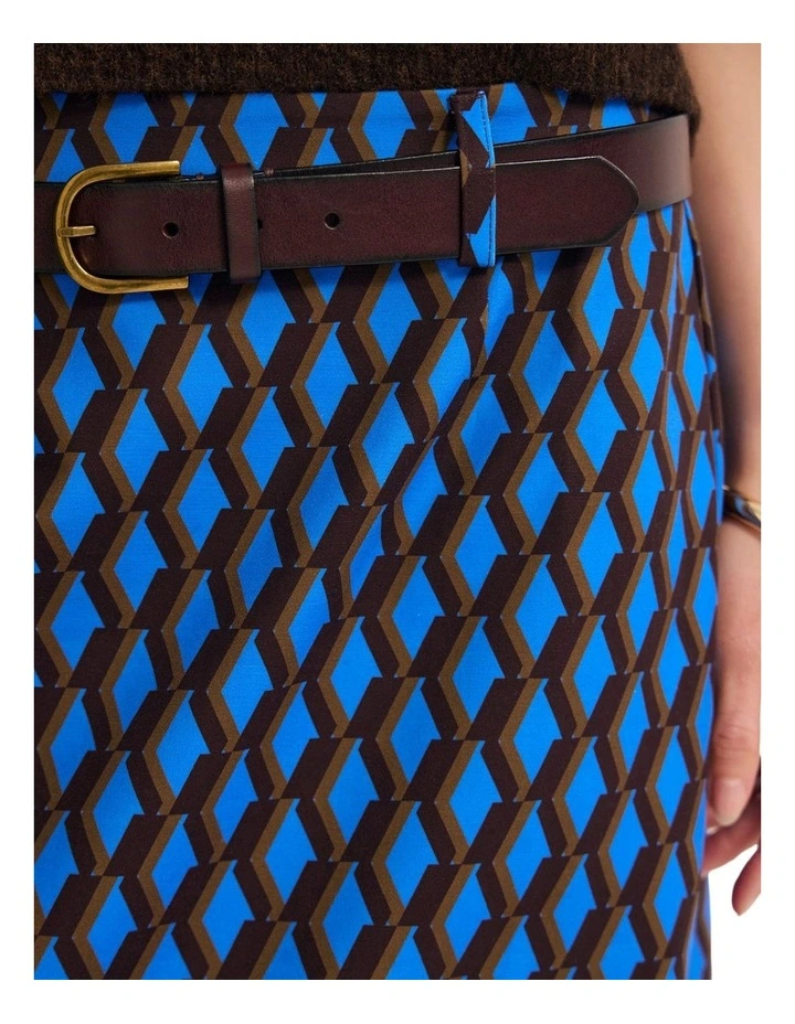 Nora Stretch Midi Skirt in Multi image 6
