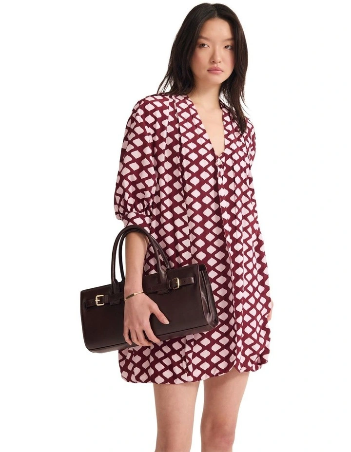 Gracie Printed Dress in Plum image 4