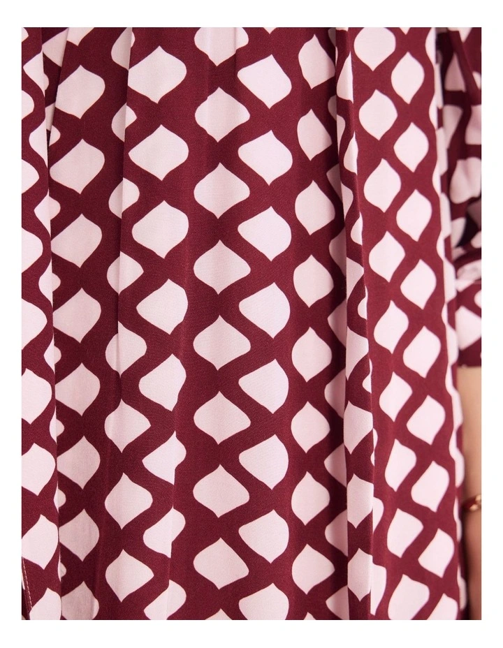 Gracie Printed Dress in Plum image 6