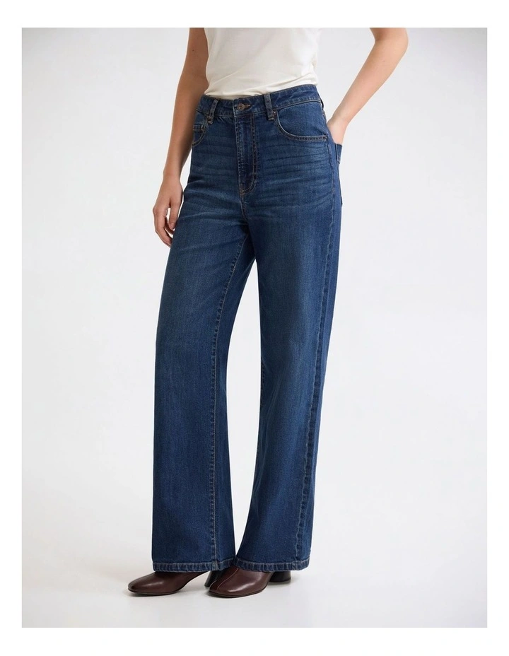 Farah Stretch Denim Jeans in Indigo image 3