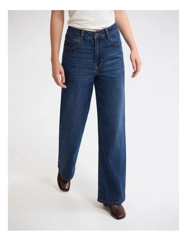 Farah Stretch Denim Jeans in Indigo image 4