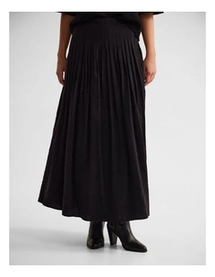 Lauren Pleated Skirt in Black