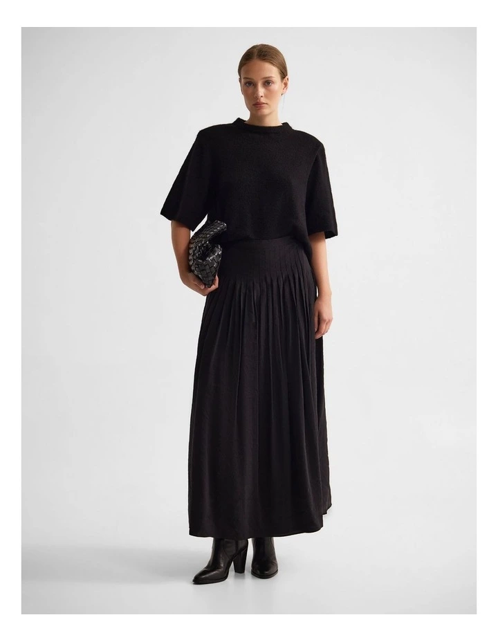 Lauren Pleated Skirt in Black image 5