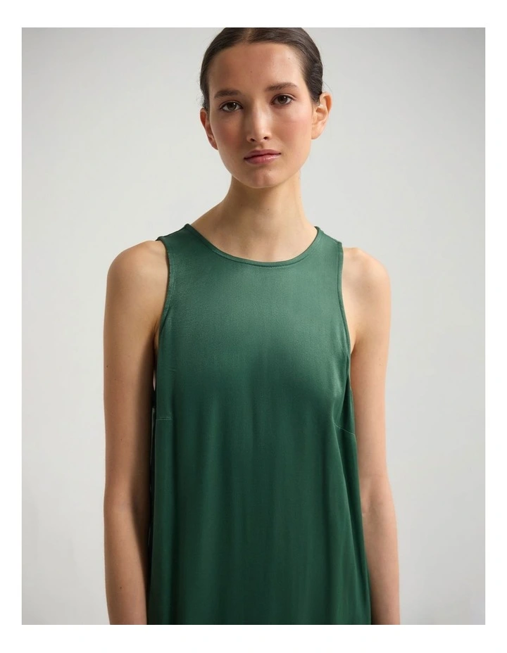 Amber Satin And Lace Dress in Olive image 5