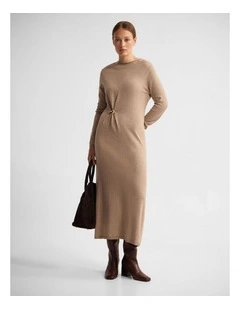 Adelaide Knitted Dress With Brooch