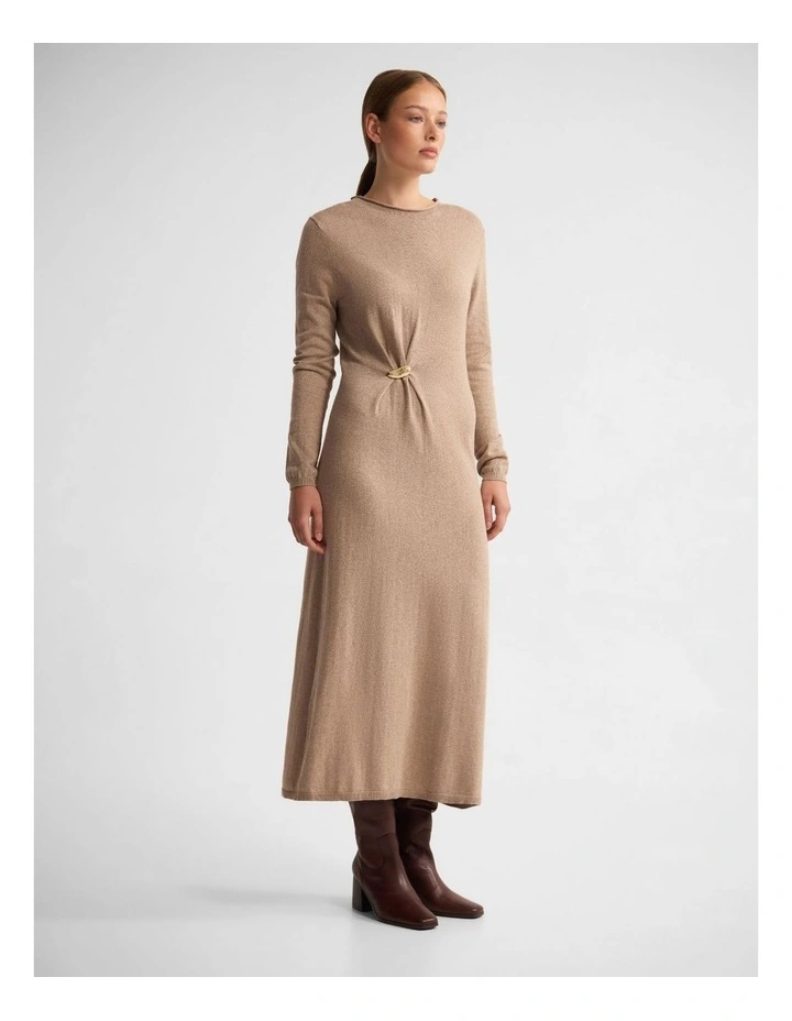 Adelaide Knitted Dress With Brooch image 3