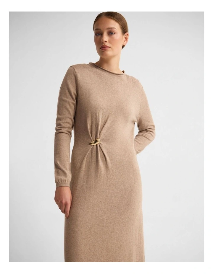 Adelaide Knitted Dress With Brooch image 4