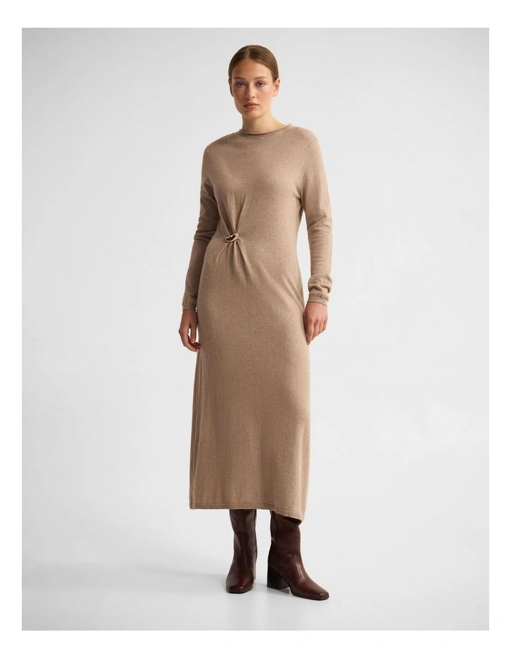 Adelaide Knitted Dress With Brooch image 5