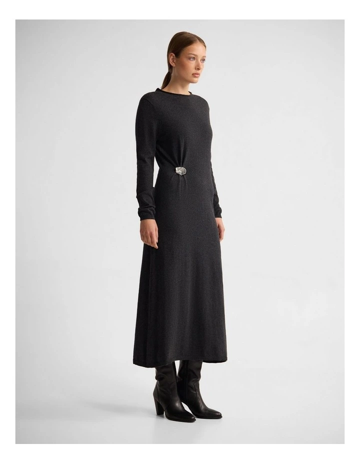 Adelaide Knitted Dress With Brooch image 3