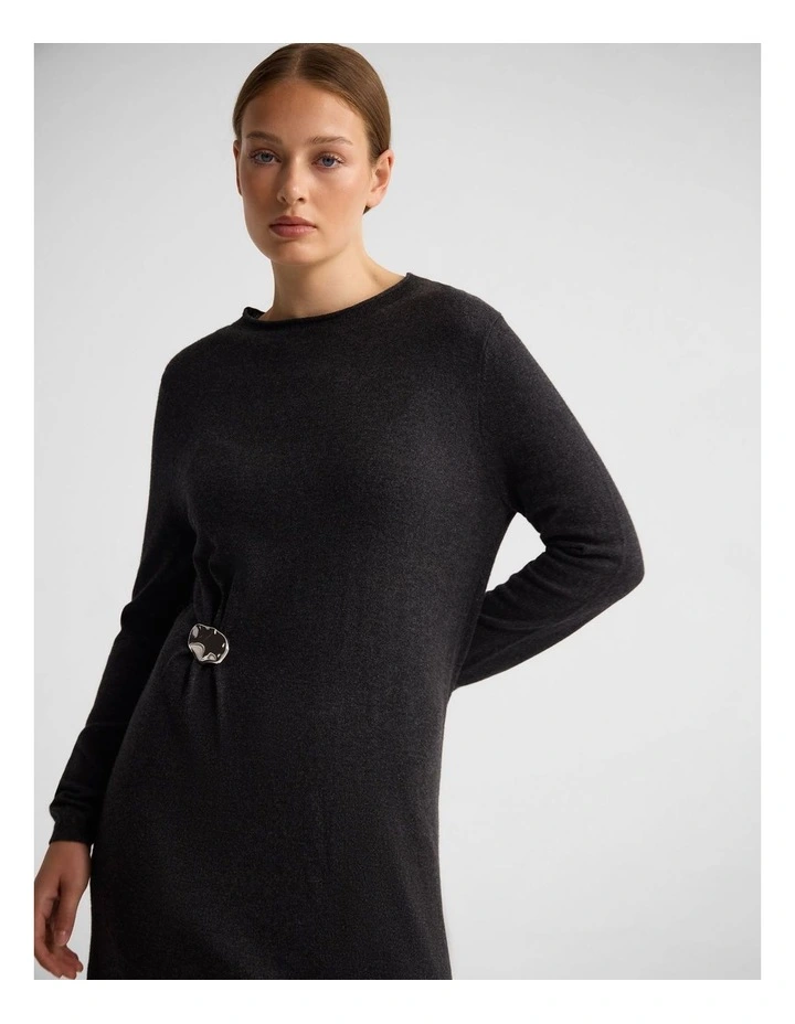 Adelaide Knitted Dress With Brooch image 4
