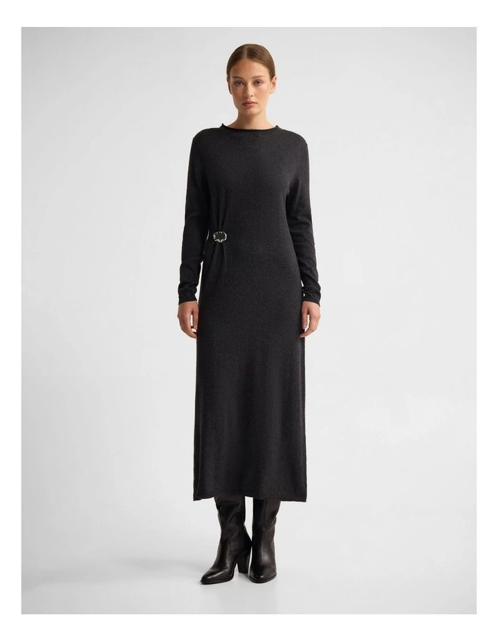 Adelaide Knitted Dress With Brooch image 5